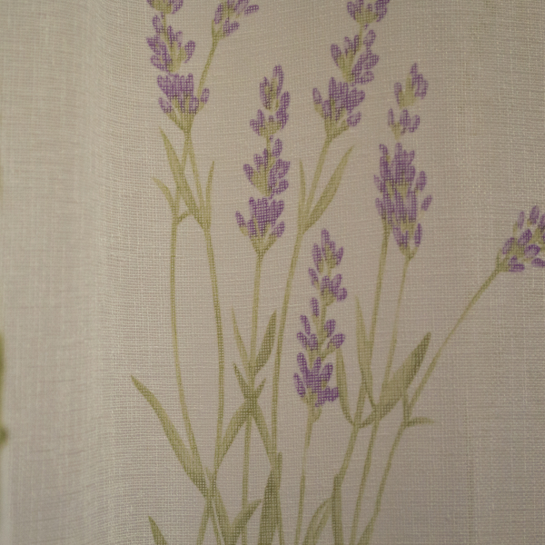 Perdea Velaria din in cu imprimeu lavanda, 190 x 170 cm [2]