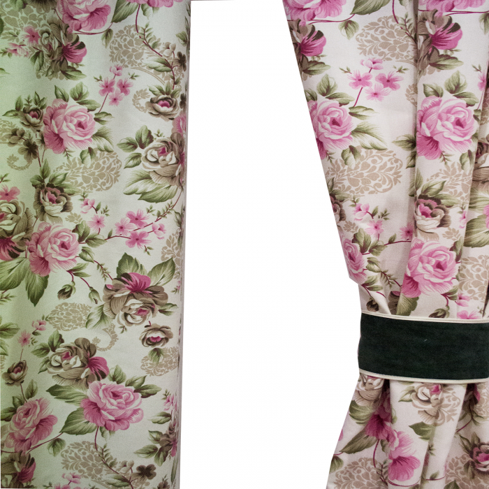 Draperie Velaria flowers flori verzi maro [3]
