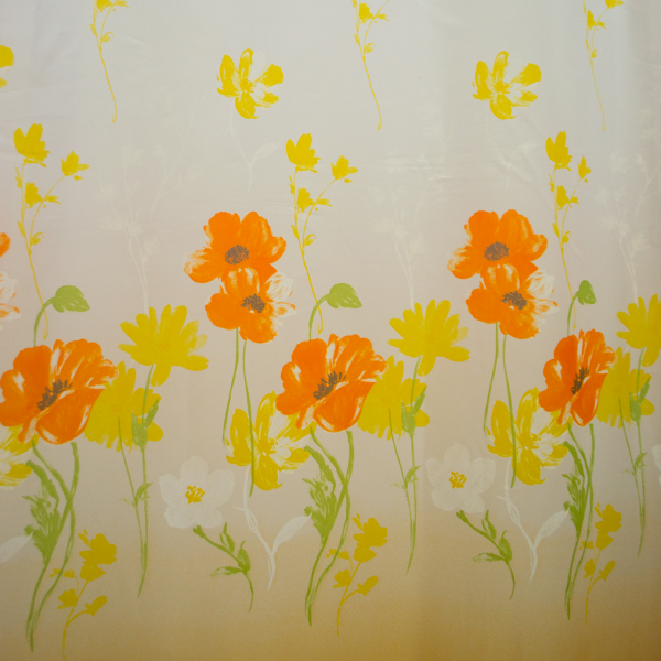 Perdea supervoal orange flowers 210x245 cm [2]