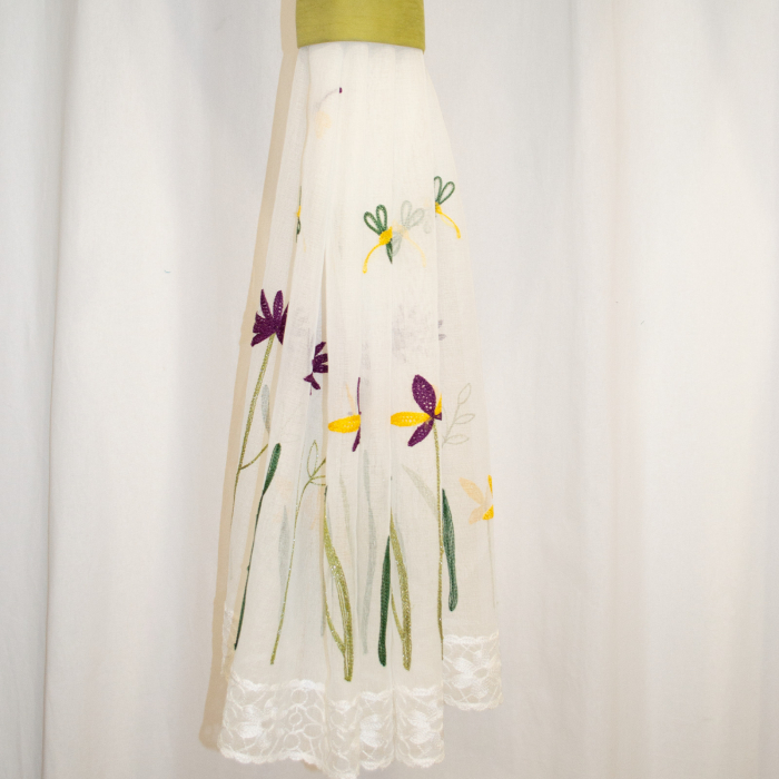 Perdea de bucatarie cu imprimeu brodat cu libelule, 300x165 cm [6]