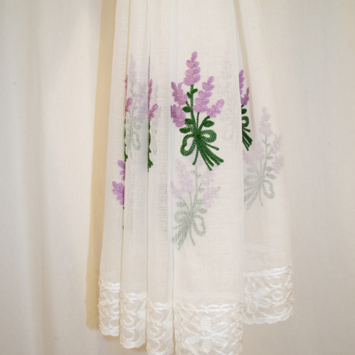 Perdea Velaria de bucatarie cu imprimeu brodat cu lavanda, 200x165 cm [4]