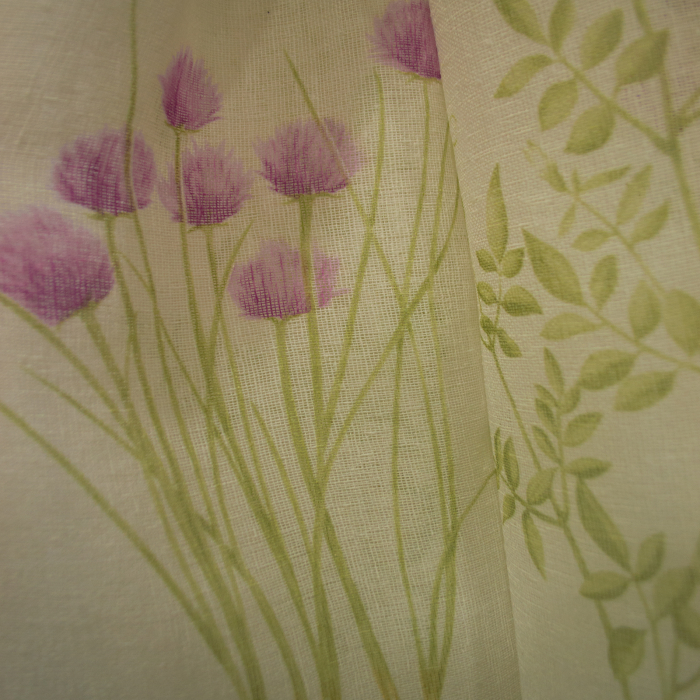 Perdea Velaria de bucatarie, in cu imprimeu lavanda, 160x145 cm [3]