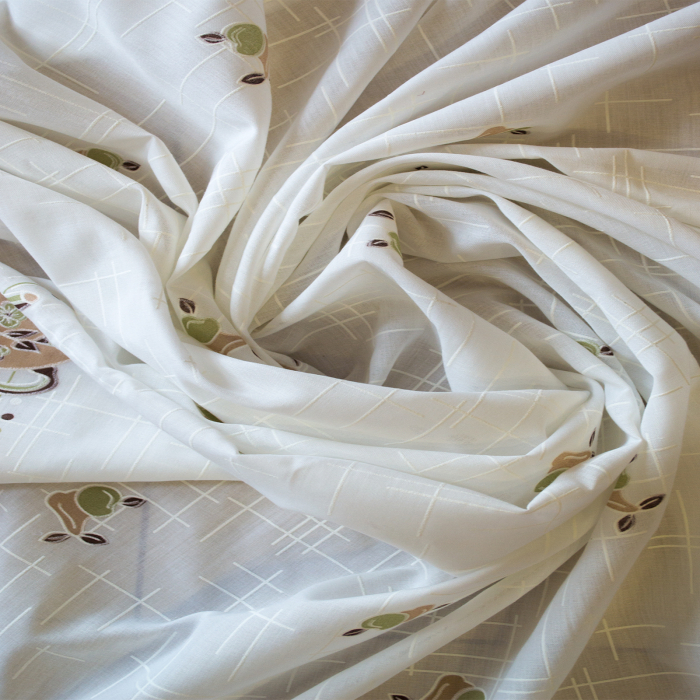 Perdea de bucatarie in cu fructe si cesti, 120x140 cm [2]