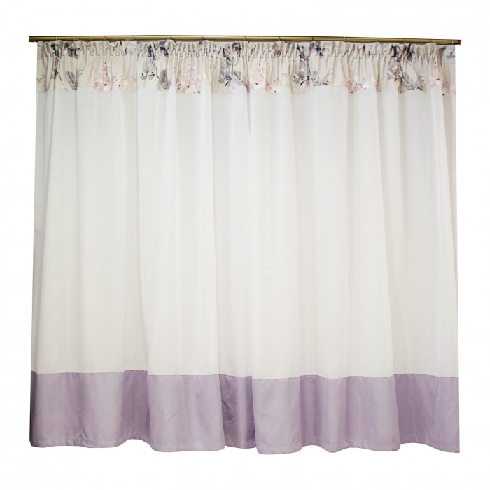 Perdea de bucatarie samba alba, 300x150 cm [2]