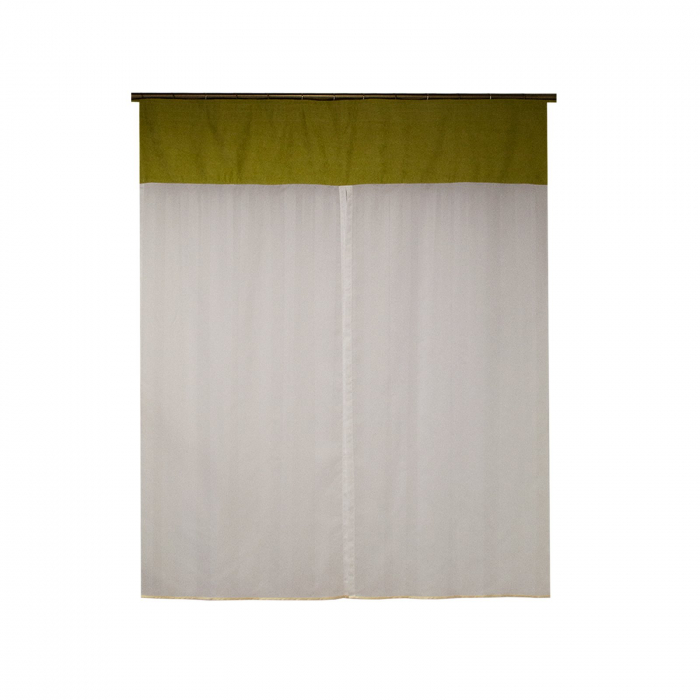 Perdea Velaria voal alb si suet verde, 145x165 cm [3]