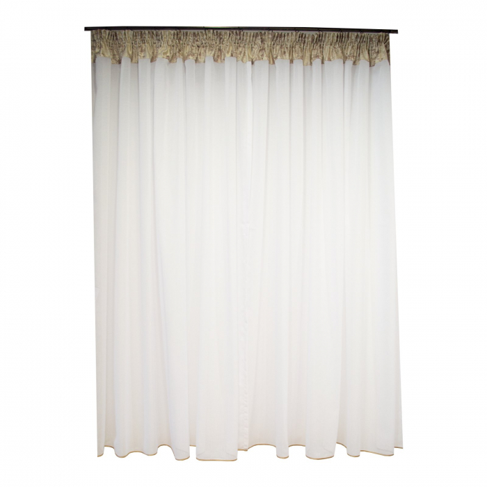 Perdea Velaria alba cu esarfe, 380x195 cm [3]