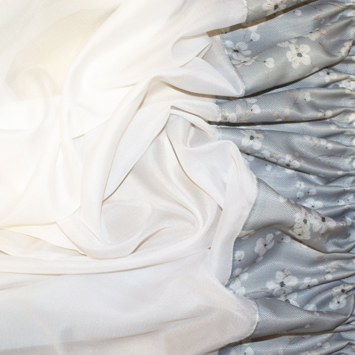 Perdea Velaria alba cu flori, 400x150 cm [2]