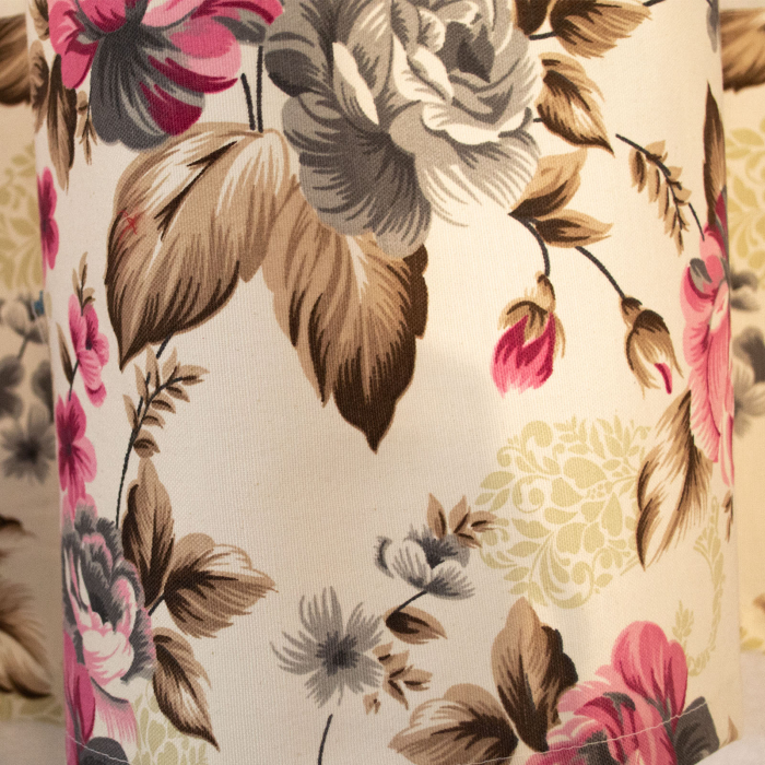 Perdea Velaria de bucatarie in cu bata maro si bordura florala, 325x155 cm [3]