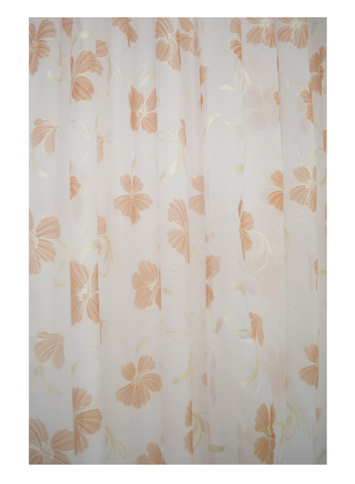Perdea Velaria, alba cu flori portocalii, 400x245 cm [2]
