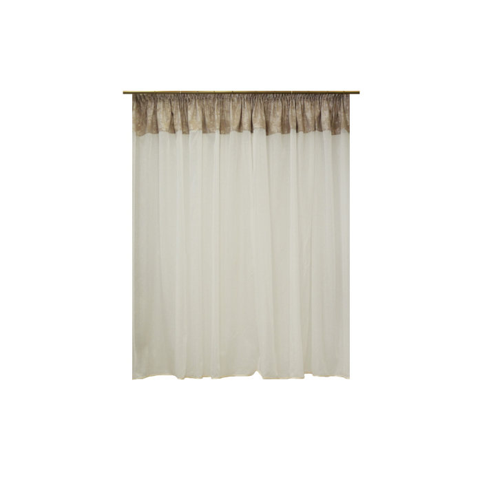 Perdea Velaria ivoire cu asos bej, 360x177 cm [1]