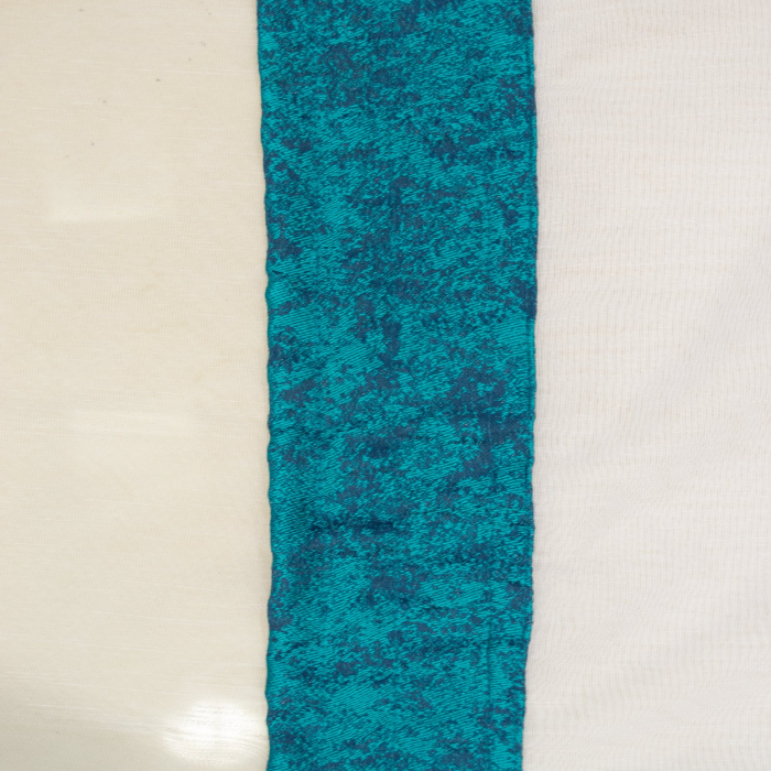 Perdea Velaria alba cu turcoaz, 370x165 cm [2]