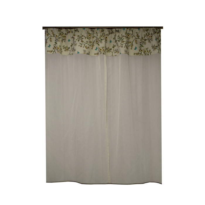 Perdea Velaria voal alb cu flori, 180x170 cm [2]