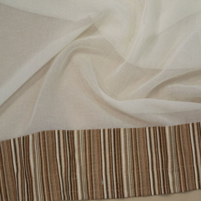 Perdea Velaria in ivoire cu dungi, 170x155 cm [3]