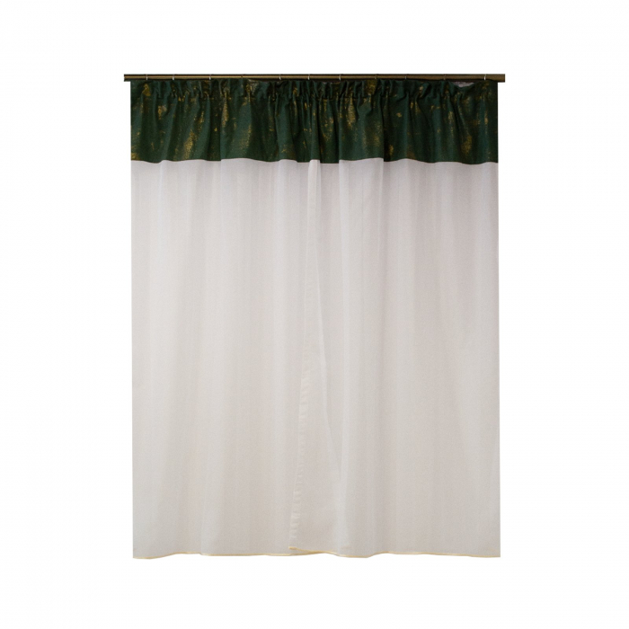 Perdea Velaria bamboo alb cu tafta, 170x170 cm [2]