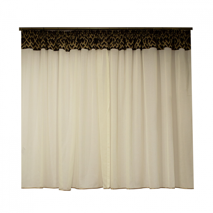 Perdea Velaria  bamboo ivoire si tafta wenge, 260x200 cm [2]