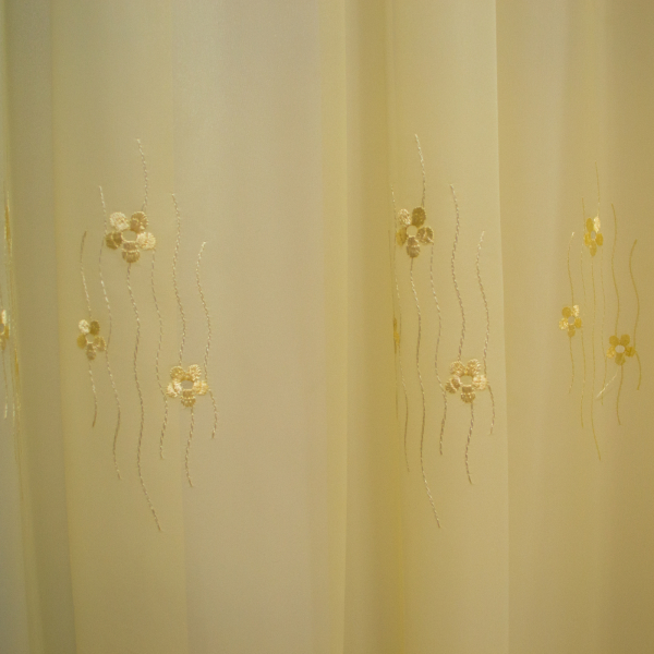 Perdea supervoal flori brodat ivory, diverse dimensiuni [2]