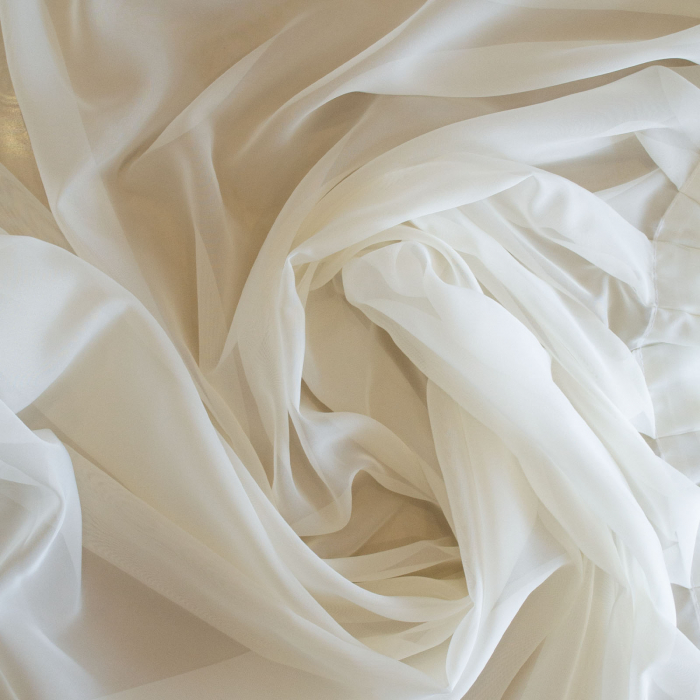 Perdea Velaria voal ivoire cu plii, 850/380x250 cm [3]