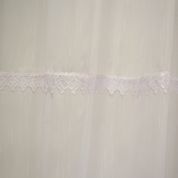 Perdea Velaria sable alb cu dantela, 340x140 cm [3]
