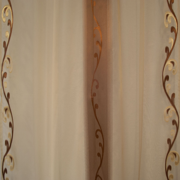 Perdea Velaria organza cu benzi satinate, 110x180 cm [2]