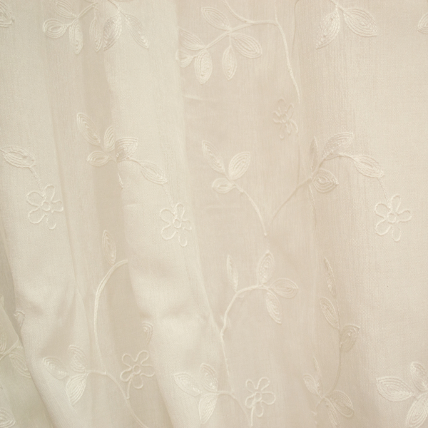 Perdea Velaria cu broderie florala ivory, 340x245 cm [3]