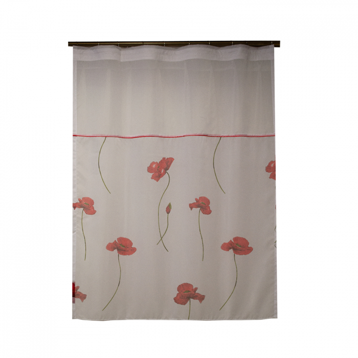 Perdea Velaria cu maci rosii, 100x145 cm [1]