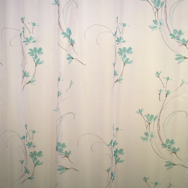 Perdea Velaria cu flori turqoise 155x245 cm [3]