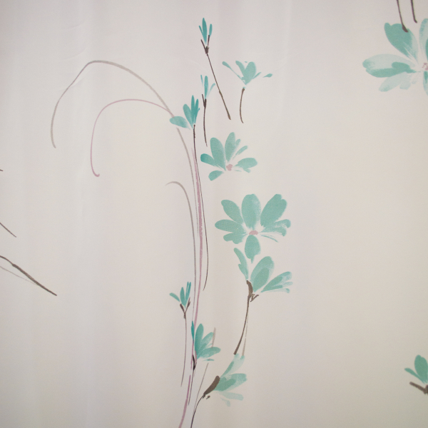 Perdea Velaria cu flori turqoise 155x245 cm [2]