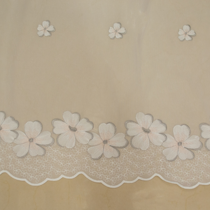 Perdea Velaria cu flori roz si gri, 300x245 cm [3]