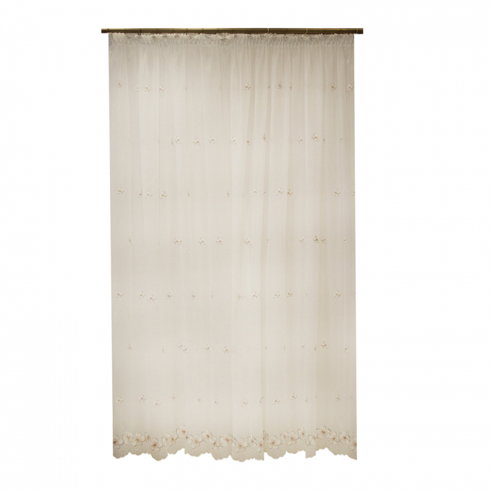 Perdea Velaria cu flori roz si gri, 300x245 cm [1]