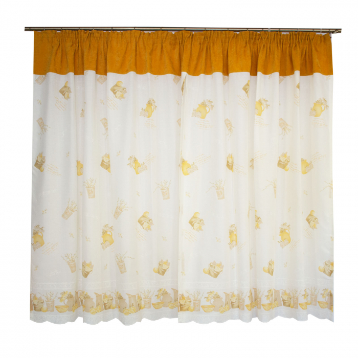 Perdea Velaria de bucatarie cu galben 100x165 cm [1]
