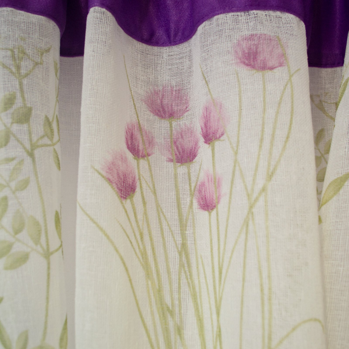Perdea Velaria de bucatarie cu imprimeu lavanda, 330x150 cm [4]