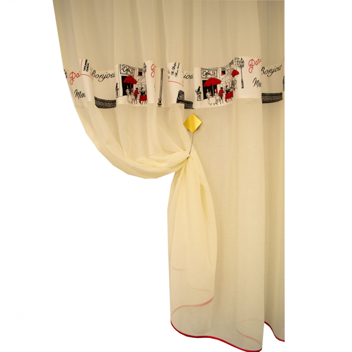 Perdea Velaria de bucatarie, ivoire, 325x165 cm [2]