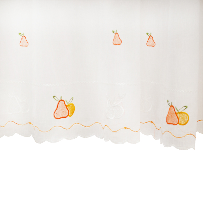 Perdea Velaria de bucatarie, alba cu fructe, 340x170 cm [3]