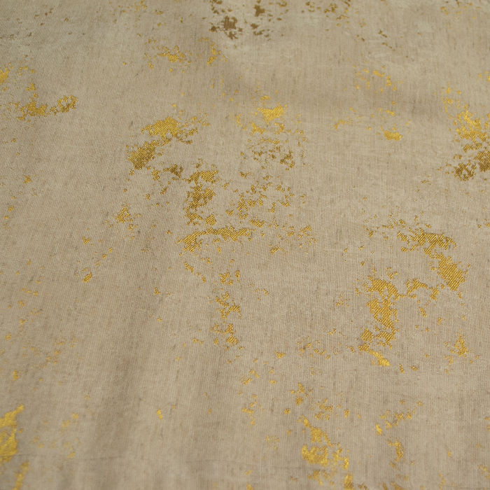 Perdea Velaria de bucatarie ivoire cu tafta aurie, 340x180 cm [4]