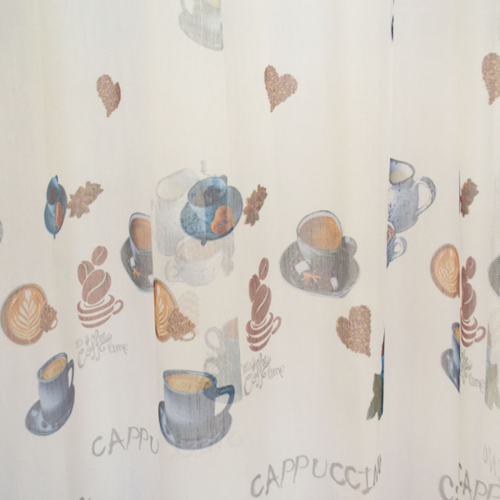 Perdea Velaria de bucatarie cu cesti de cafea, 115x200 cm [2]