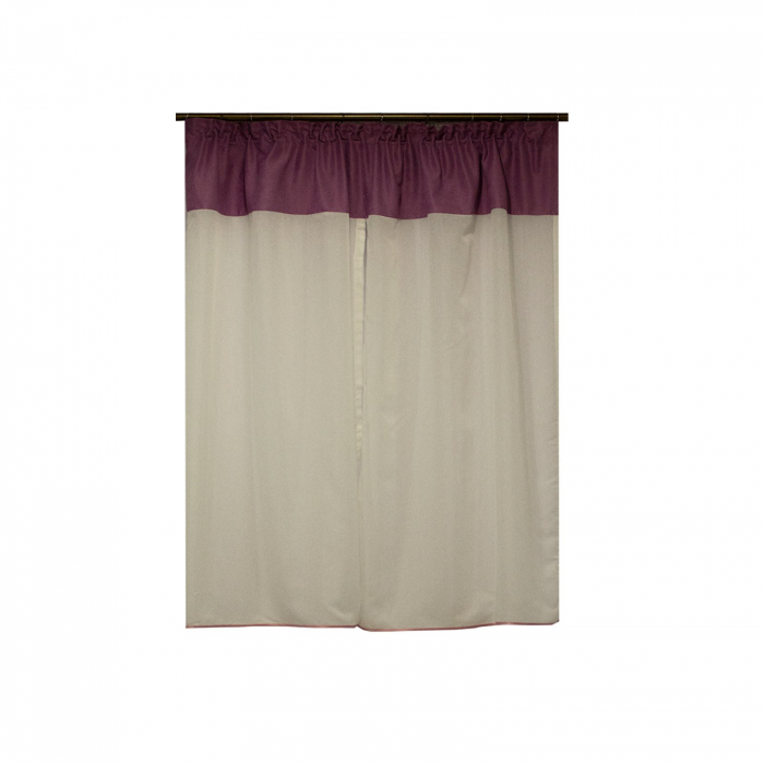Perdea Velaria de bucatarie ivoire cu esarfe, 135x155 cm [1]