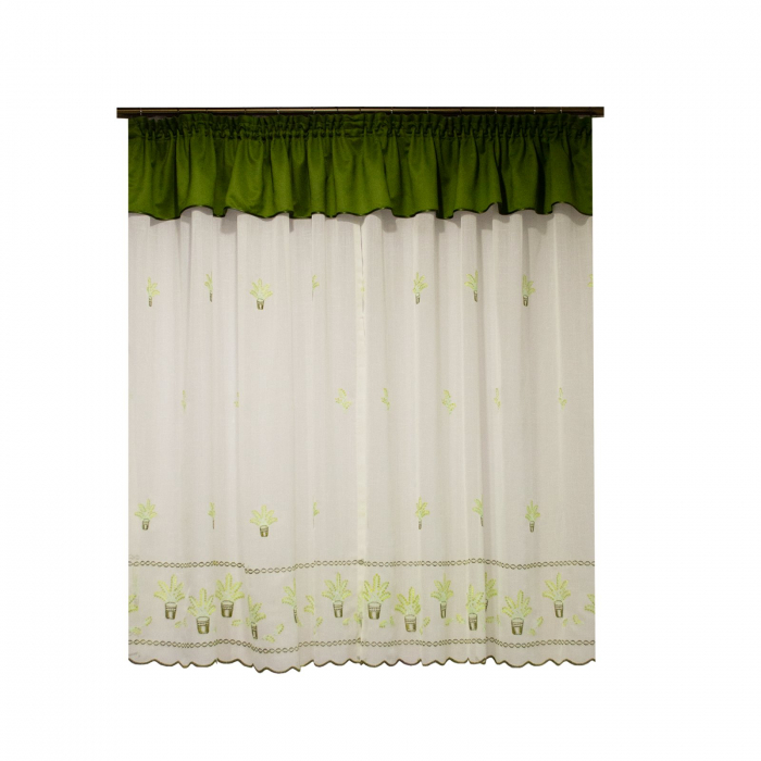 Perdea Velaria verde de bucatarie , 280x160 cm [2]