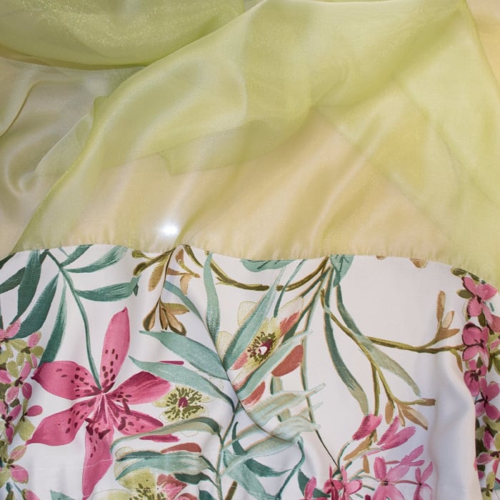 Perdea Velaria organza verde cu esarfe, 325x135 cm [3]