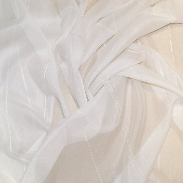 Perdea Velaria de bucatarie ivoire cu dungi crem, 370x155 cm [2]