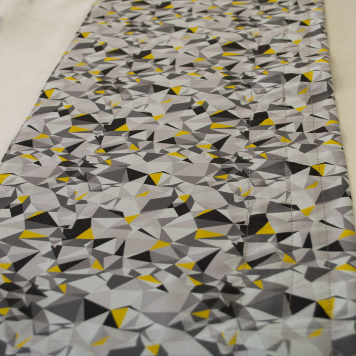 Perdea Velaria din in ivoire cu model geometric, 165x175 cm [2]