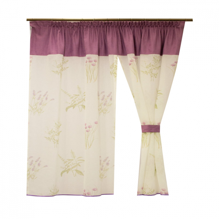 Perdea Velaria de bucatarie cu imprimeu lavanda, 180x175 cm [3]