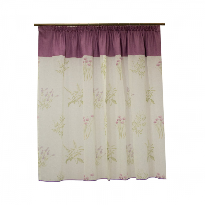 Perdea Velaria de bucatarie cu imprimeu lavanda, 180x175 cm [2]