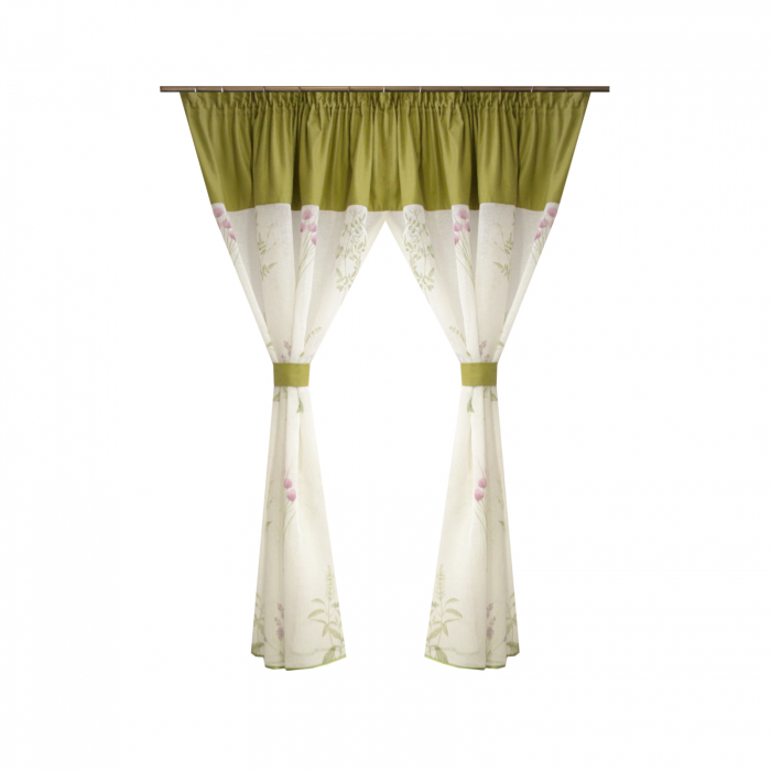 Perdea Velaria de bucatarie cu imprimeu lavanda, 330x145 cm [1]