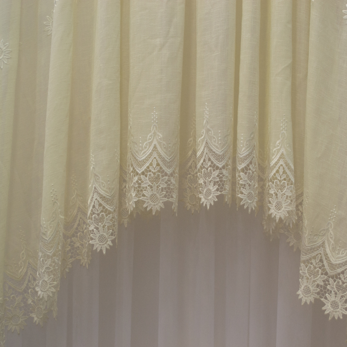 Perdea Velaria  in ivoire cu floarea soarelui, 400x225 cm [2]