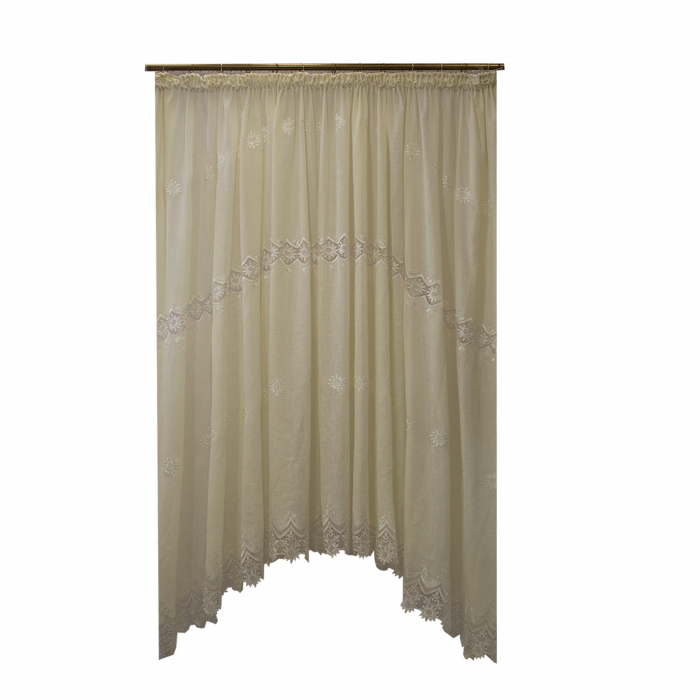 Perdea Velaria  in ivoire cu floarea soarelui, 400x225 cm [1]