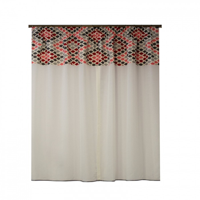Perdea Velaria in ivoire cu buline si esarfe, 175x145 cm [1]