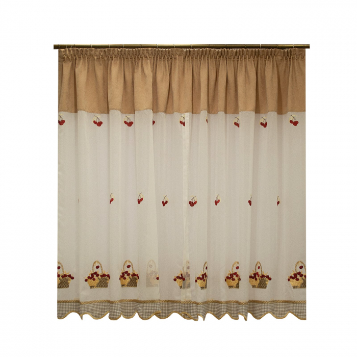 Perdea Velaria de bucatarie cu cirese, 350x160 cm [2]