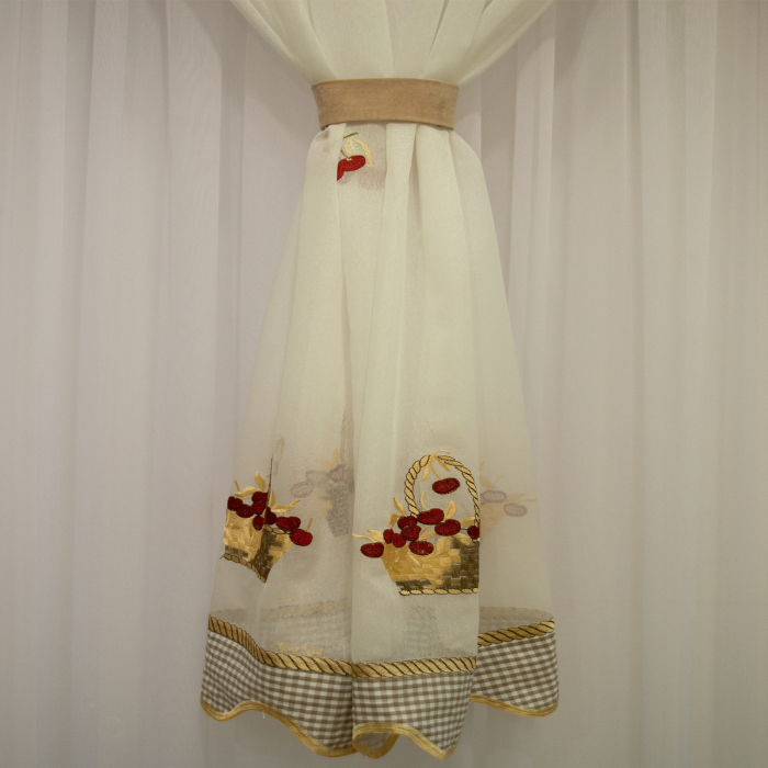 Perdea Velaria de bucatarie cu cirese, 350x160 cm [3]