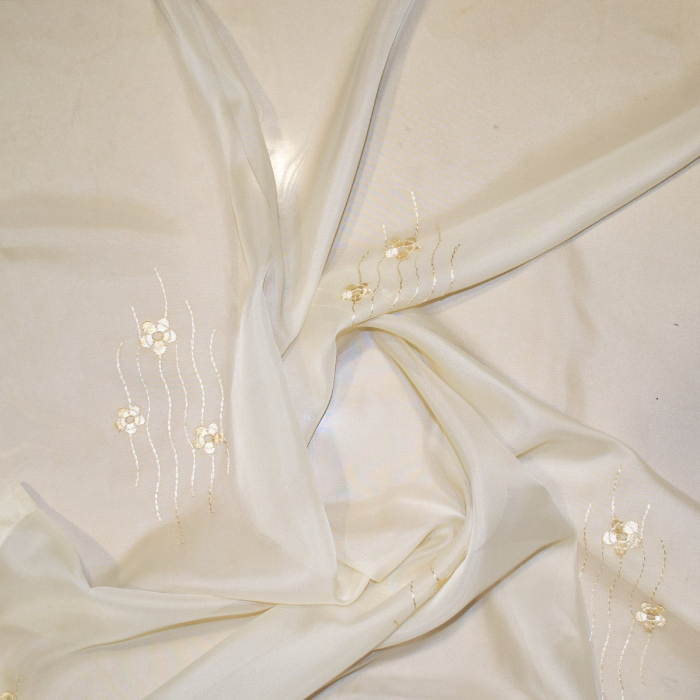 Perdea Velaria de bucatarie broderie crem, 180x150 cm [2]