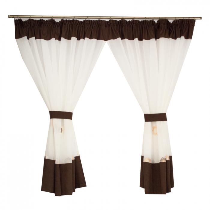 Perdea Velaria de bucatarie cu margarete, 430x150 cm [4]